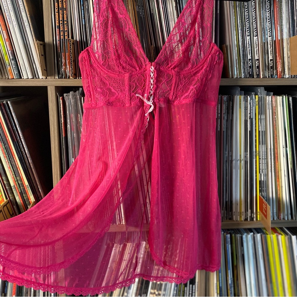 Hot Pink F21 Lingerie Lace Cami Top